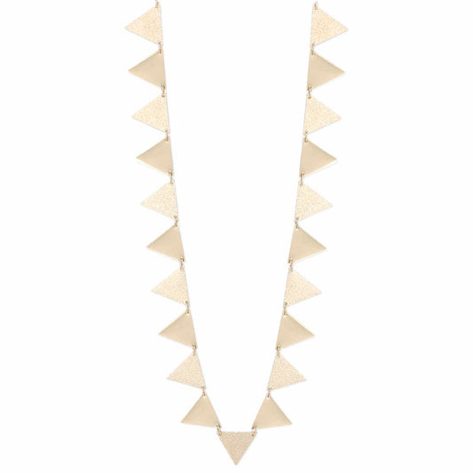 Textured Triangle Gold Necklace