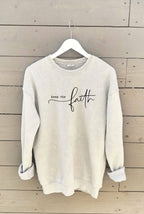"KEEP THE FAITH" Graphic Sweatshirt