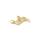 Gold Cowgirl Boot Charm