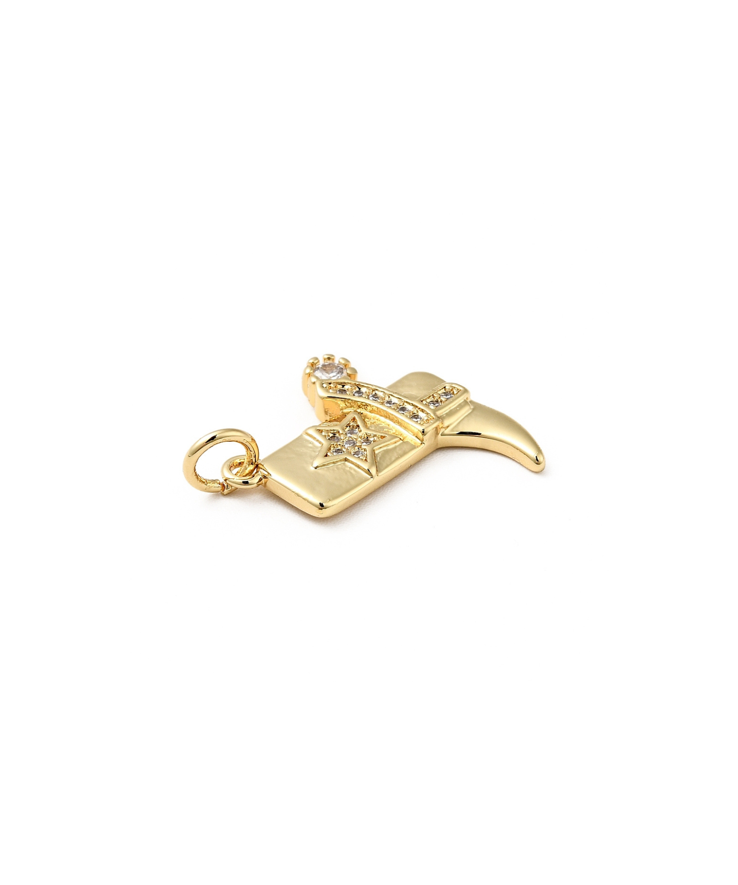 Gold Cowgirl Boot Charm