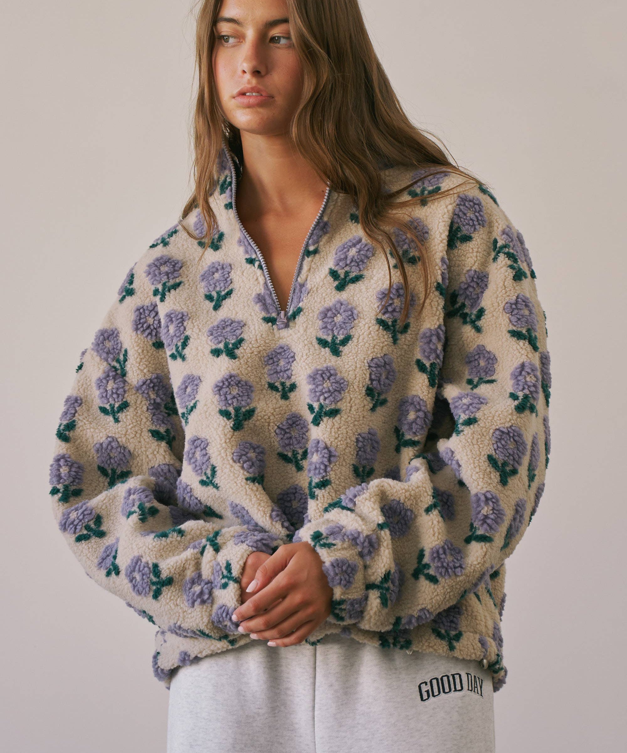 Sherpa Half Zip Pullover