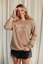 "PEACE AND LOVE" Graphic Sweatshirt