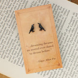 Literary Quotes Raven Post Earrings