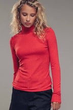Striped Turtleneck Knit Top