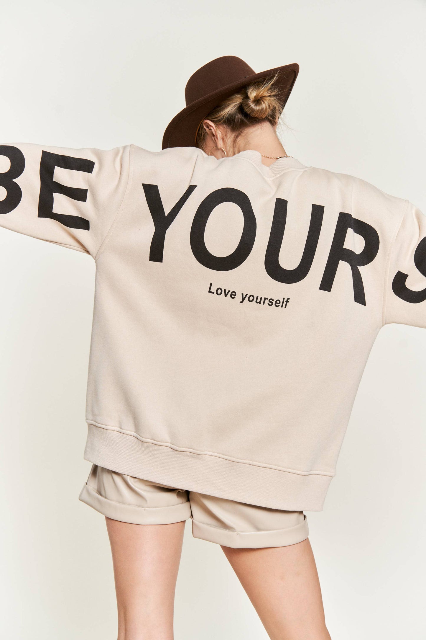 "Be Yourself" Oversized Sweatshirt