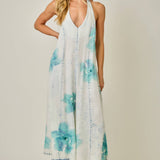 61370 Printed Tencel Culotte Jumpsuit