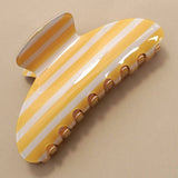JUMBO STRIPE PLAID OVAL HAIR CLAW CLIPS | 40H1069