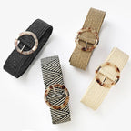 Cotton Linen Plastic Buckle Chunky Belt