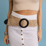 Bohemian Wide Natural Jute Waist Belt