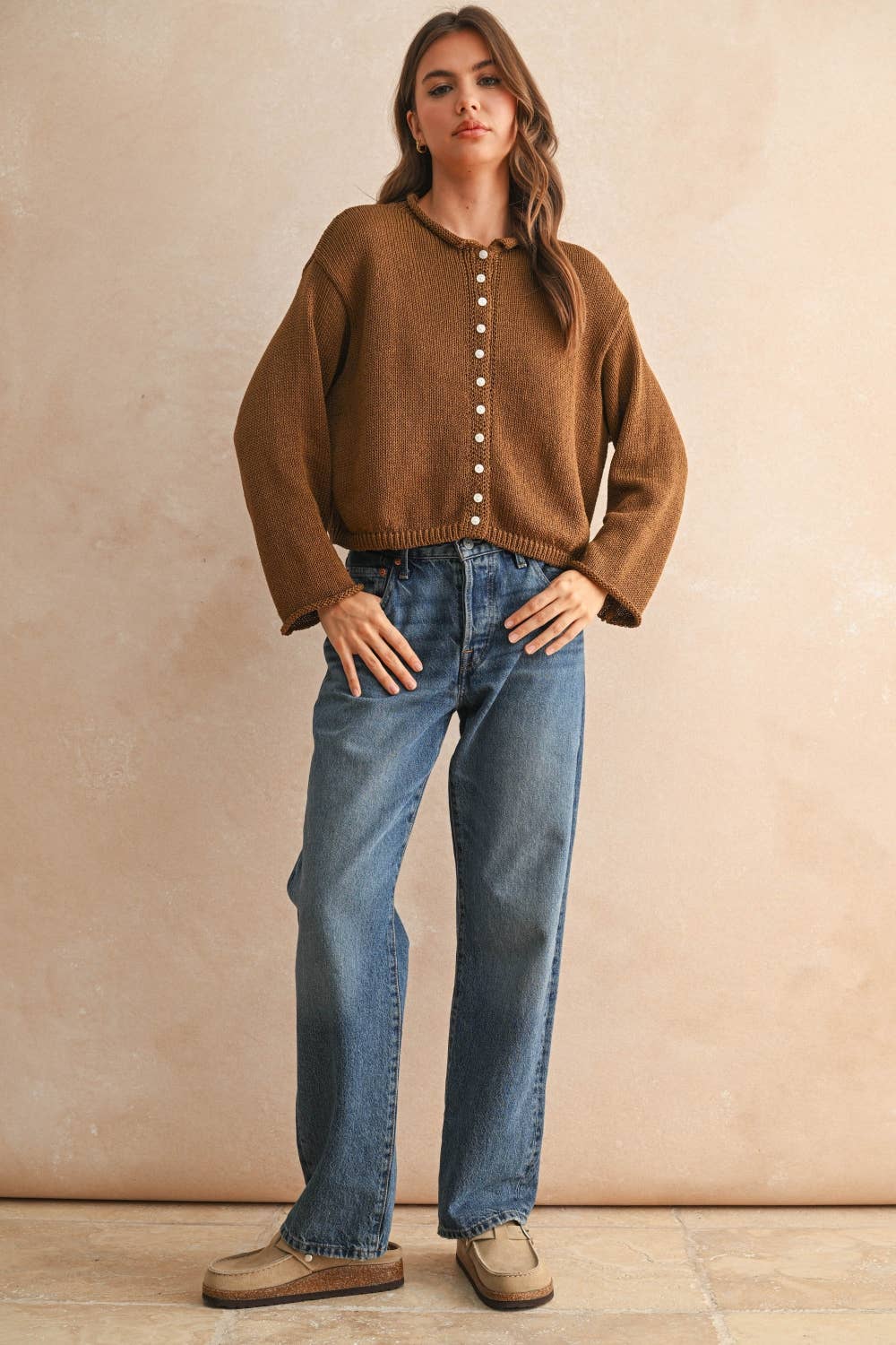 Lightweight Button Front Cardigan