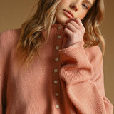 J7541   BUTTON FRONT EASY KNITTED CARDIGAN
