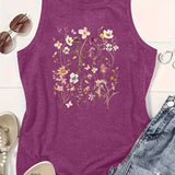 Bohemian Vintage Floral Vest Top