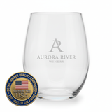 Custom Engraved 9 oz Stemless Wine Glass