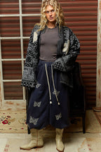Paisley Pattern Patch Detail Jacket