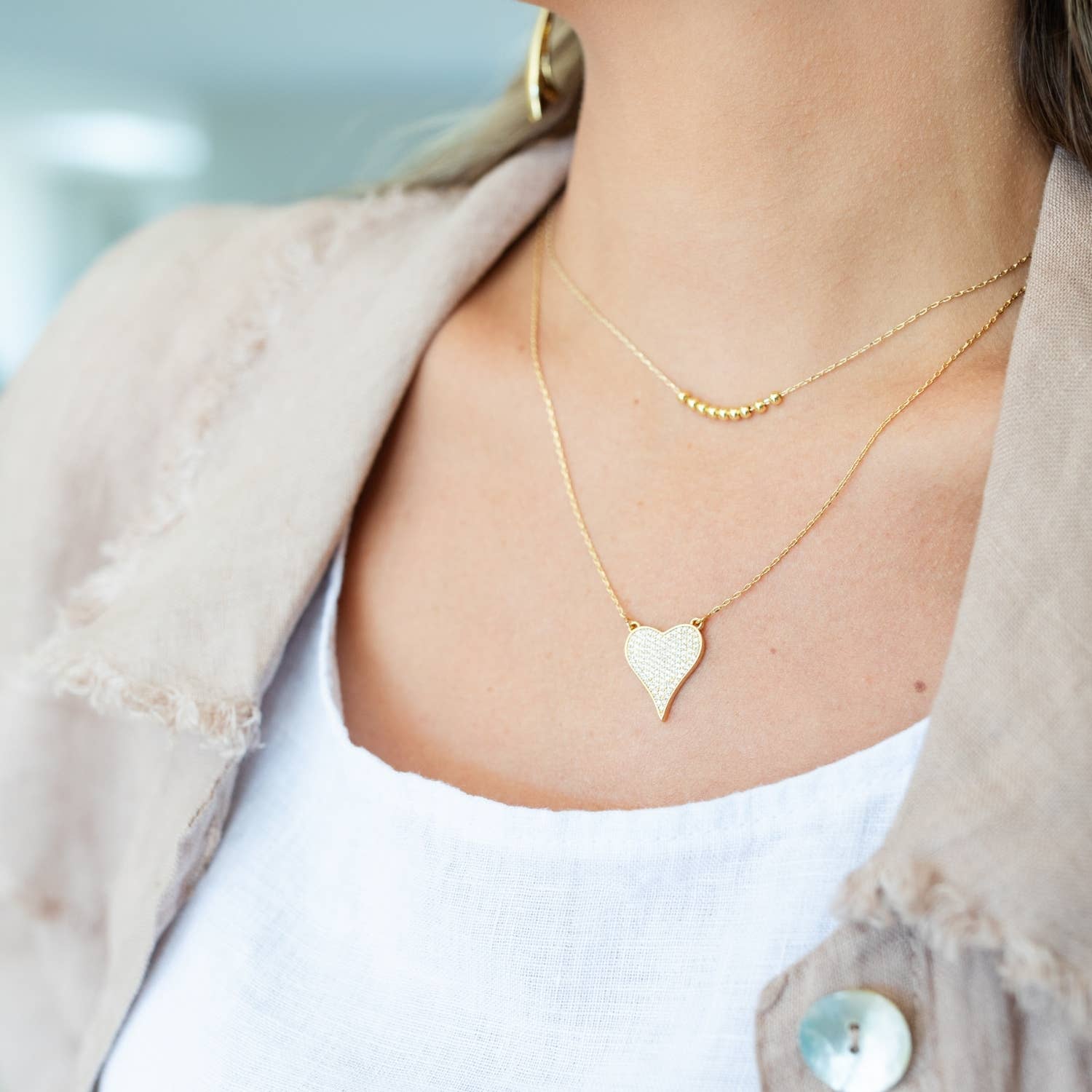 Pavé Heart Necklace