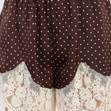 SATIN POLKA DOT SHORTS WITH LACE