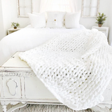 Chunky Knit Throw- Multiple Colors