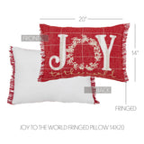 Joy to the World Fringed Pillow