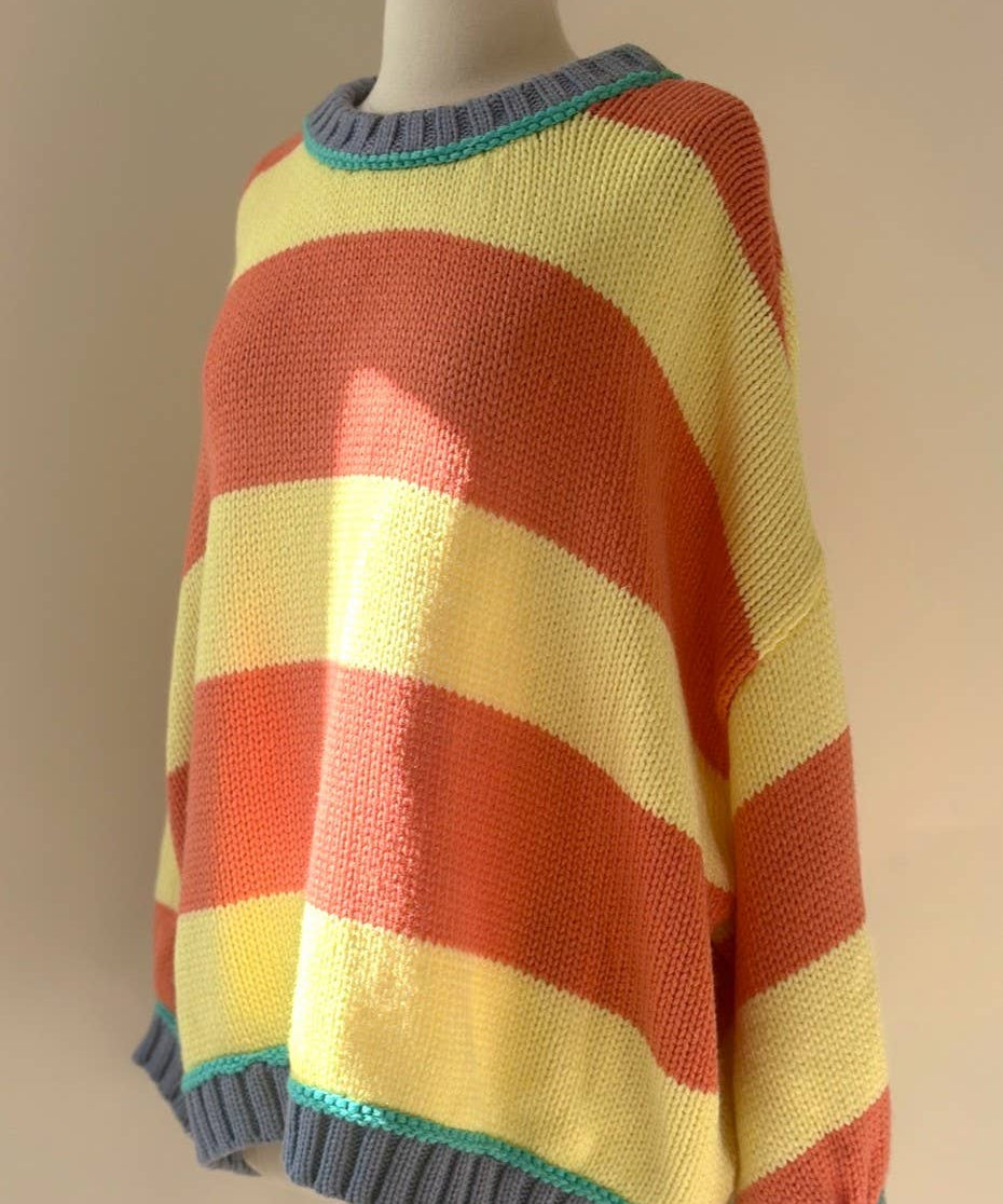 Bold Stripe Knit Pullover