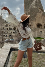 Cream Bell Lace Blouse