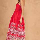 Scalloped Eyelet Embroidered Midi Dress