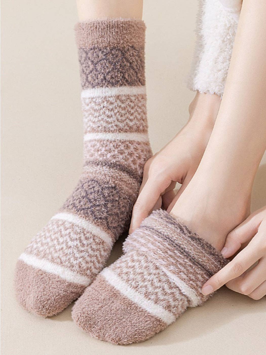 Cozy Fleece Thick Crew Socks