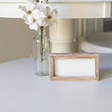17037 - 7x4 wood frame blank sign w/white insert  DIY