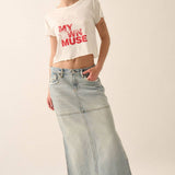 "My Own Muse" Cropped Graphic Tee