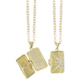 Sparkling Memories Gold Sun Locket Necklace