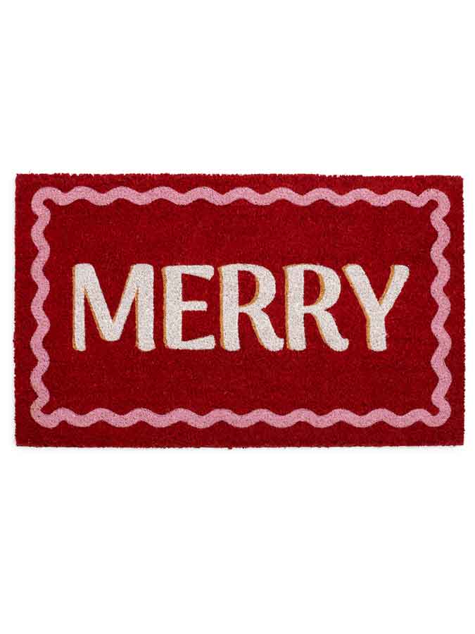 "M-E-R-R-Y" Doormat