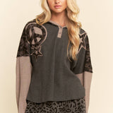 Star & Peace Patchwork Hoodie