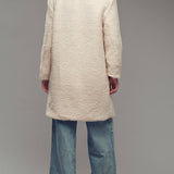 Cozy Longline Notched Lapel Teddy Coat