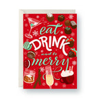 "Eat, Drink, and Be Merry" - A2 Holiday Card