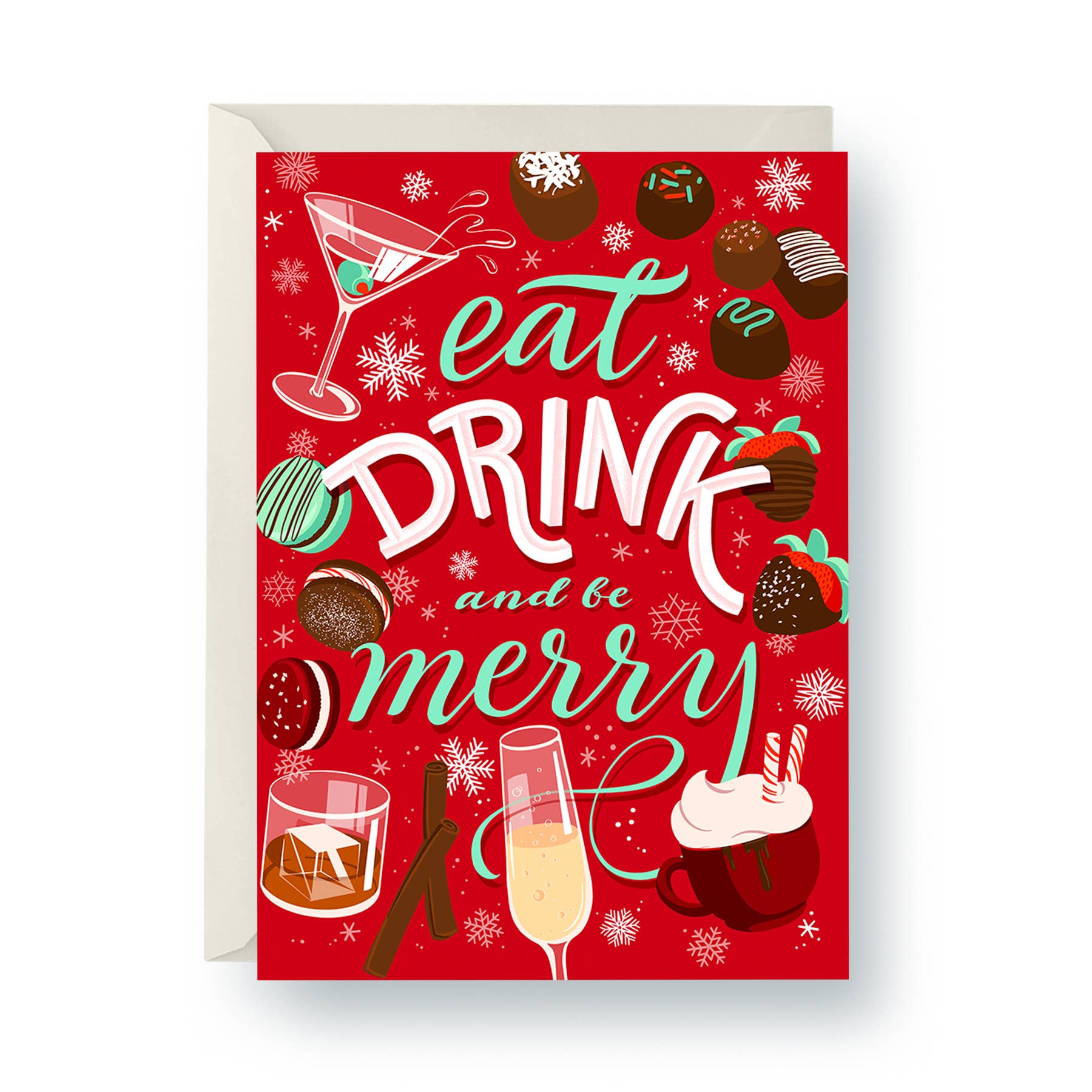 "Eat, Drink, and Be Merry" - A2 Holiday Card