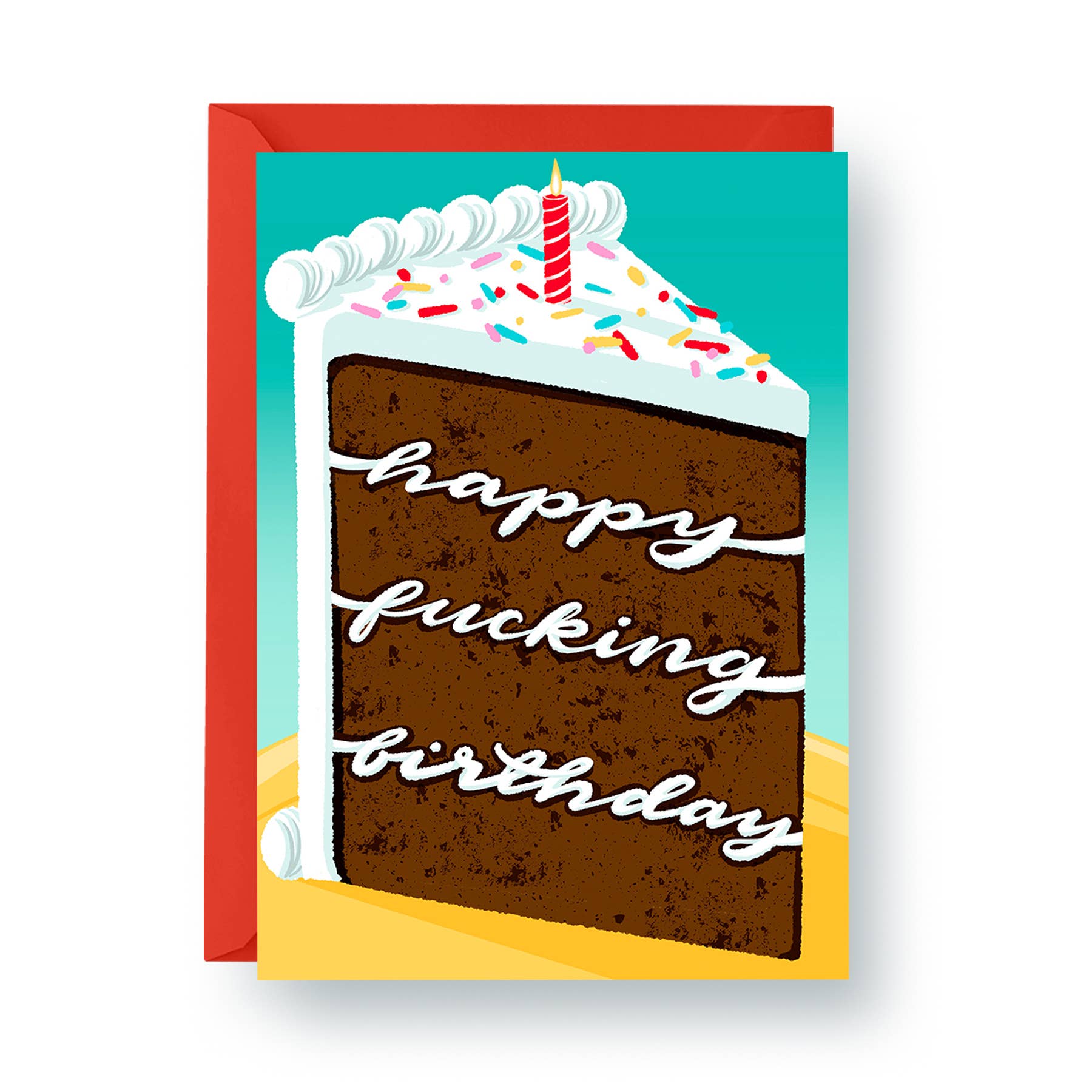 "Happy F*cking Birthday (Cake)" - A2 Card