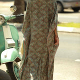 Colorful Print Dress Kaftan