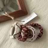 Winter Patterned Thick Seamless Hair Ties (Set of 4)