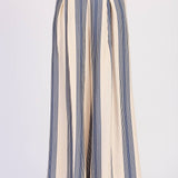 STRIPED WIDE LEG PANTS