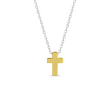 Small Simple Cross Necklace