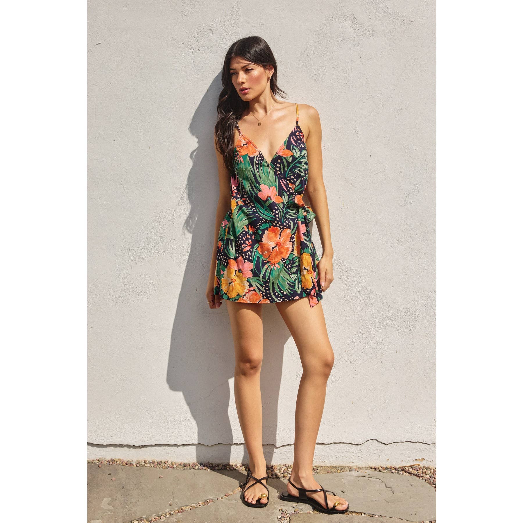 Hibiscus Wrap Romper