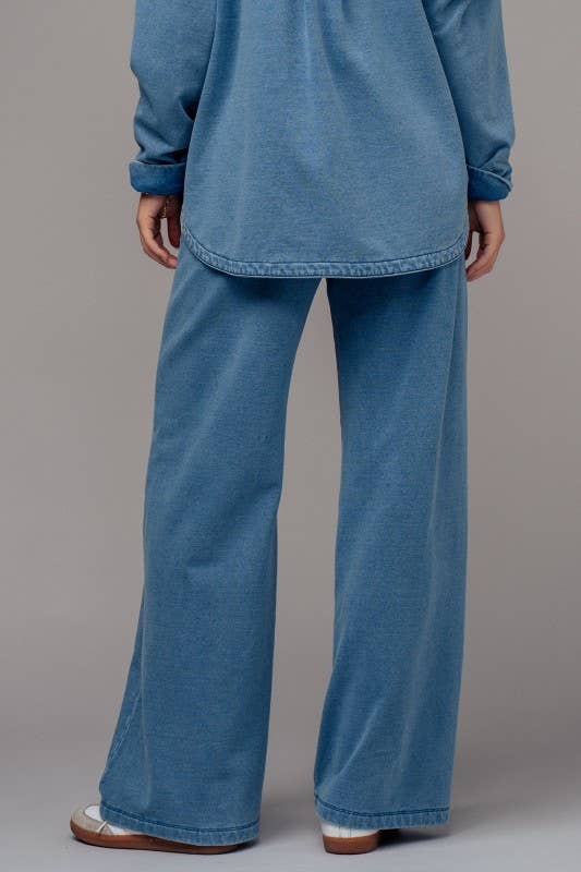Relaxed Wide Leg Drawstring Pants