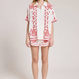 Embroidered Paisley Top
