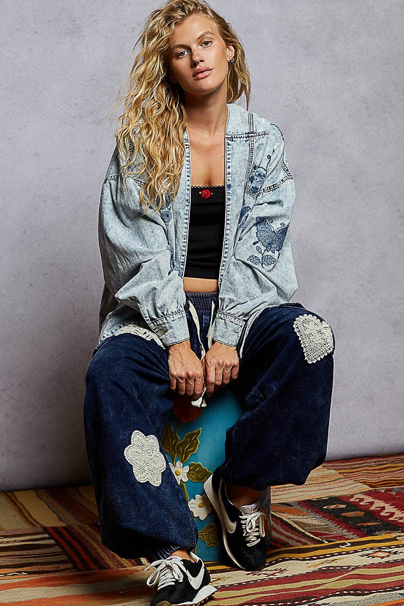 Vintage Embroidered Denim Jacket