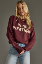 "Wine Weather" Sweater