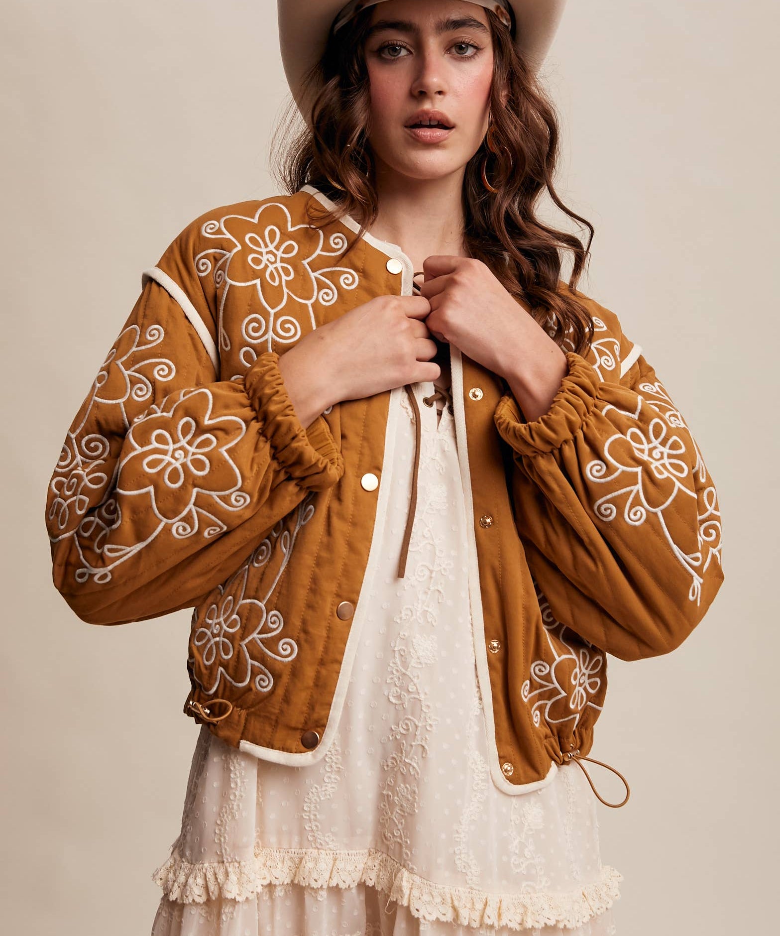 Embroidered Quilted Western Jacket
