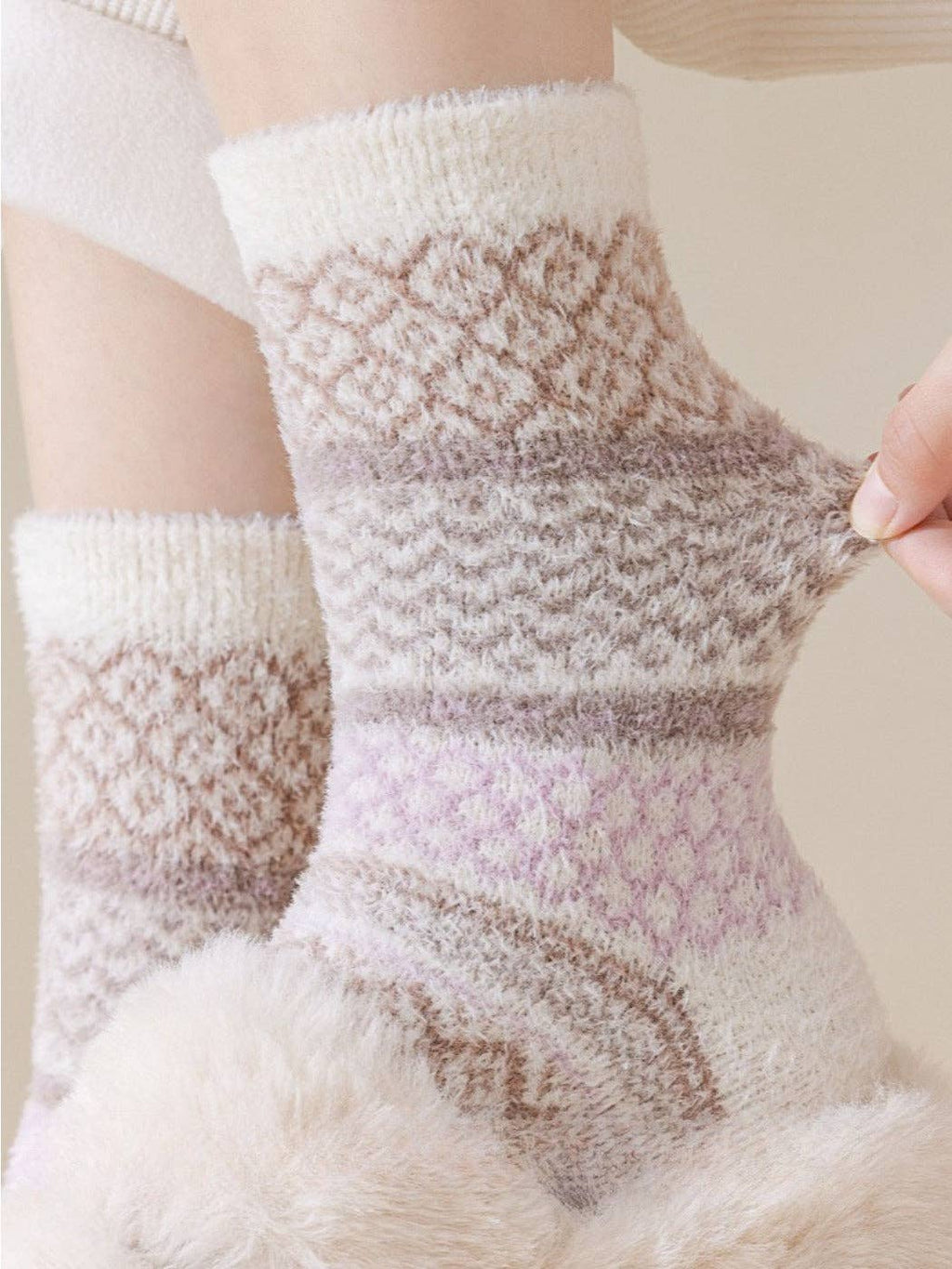 Cozy Fleece Thick Crew Socks