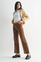 Dark Khaki Corduroy Trousers