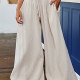 Wide Leg Cotton Gauze Pants