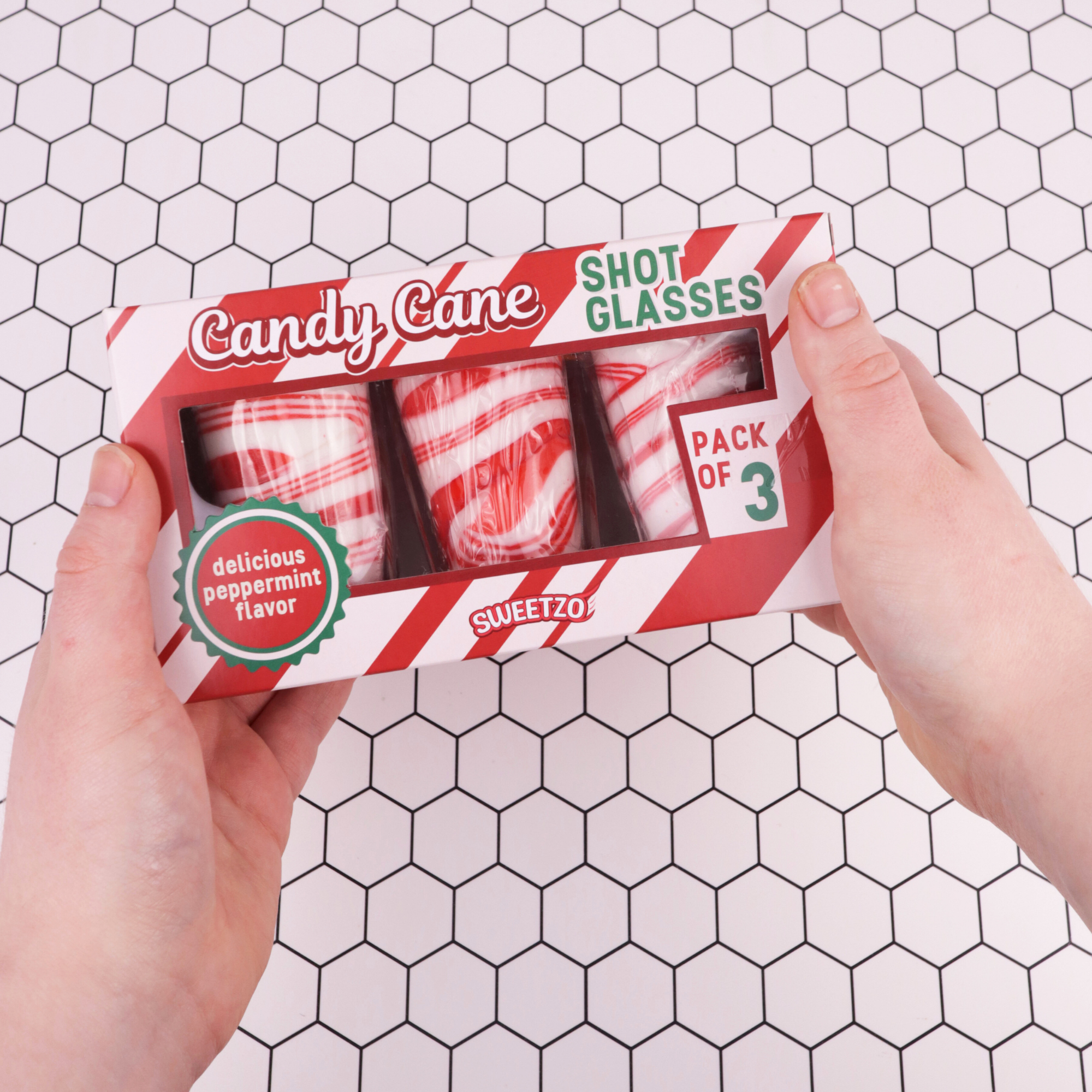 Edible Candy Cane Shot Glasses