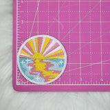 Pastel Sunset Embroidery Iron On Patch